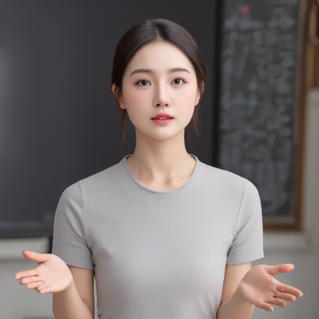 The same AI character in scene 4