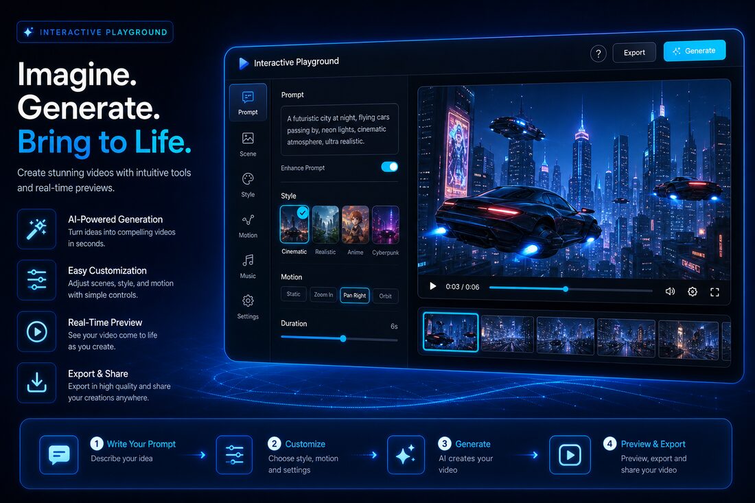 The VideoAii tools workspace running inside a browser